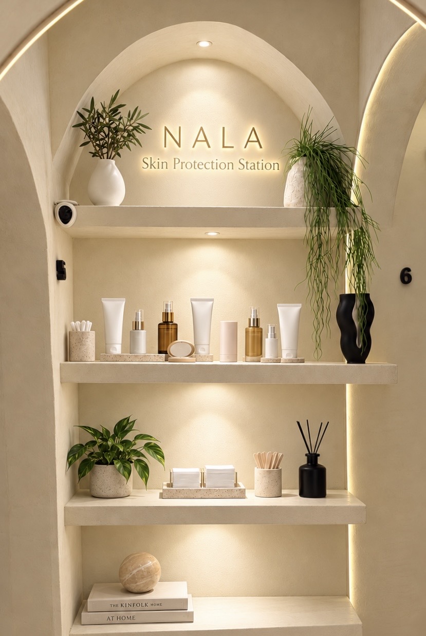nala Skin Protection Station con protectores solares y brumas